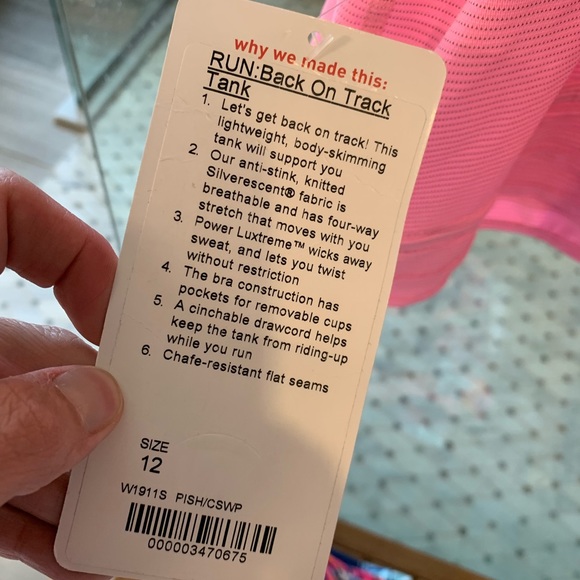 Sz 12 Lululemon Back on Track Tank-NEW - Picture 3 of 3